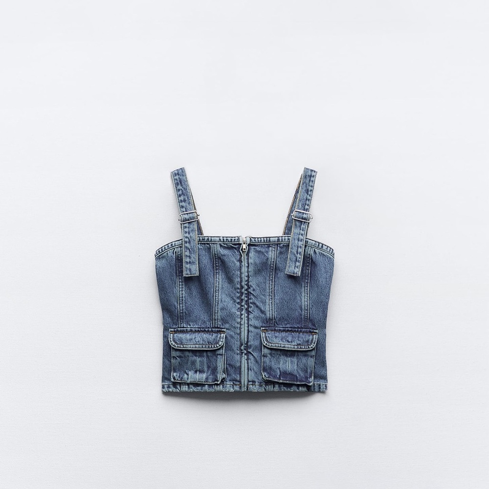 Zara TRF Denim Top